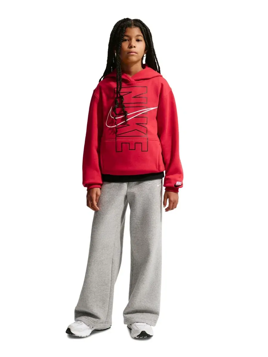 Худи из флиса с длинным рукавом Club Fleece Nike — изображение 2 из 6, красный