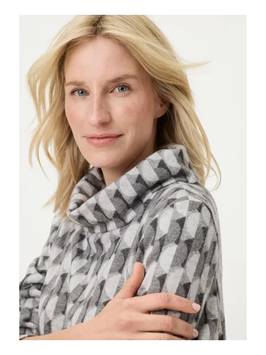 Женская футболка Geo Jersey Top Olsen — изображение 3 из 8, серый