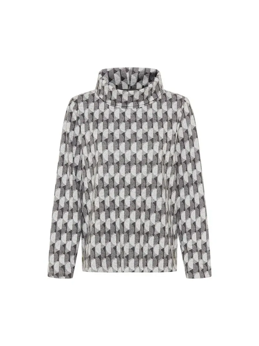 Женская футболка Geo Jersey Top Olsen — изображение 6 из 8, серый