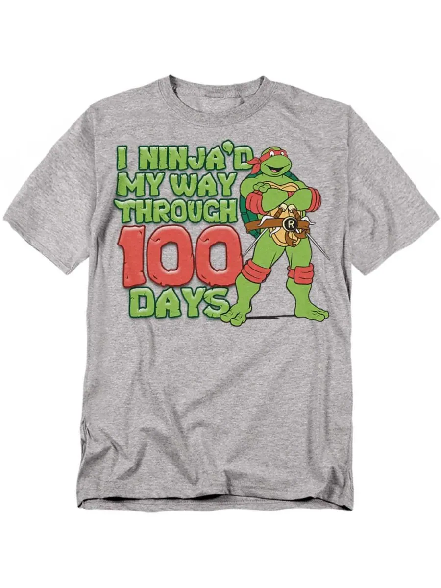 Мужская футболка "Ninja'd My Way Through 100 Days" Teenage Mutant Ninja Turtles — изображение 1 из 3, приглушенный