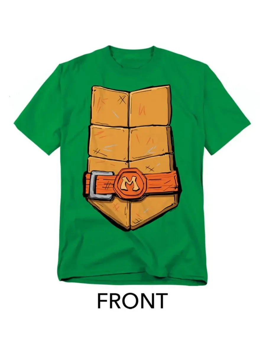 Мужская футболка Mayhem Michelangelo Shell Front Back Teenage Mutant Ninja Turtles — изображение 2 из 3, зеленый