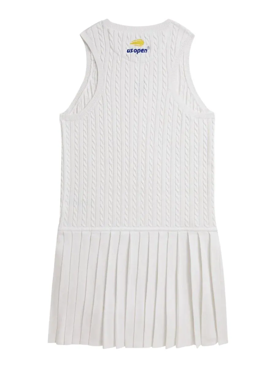 Платье-трапеция без рукавов US Open Sleeveless Sweater Dress Polo Ralph Lauren — изображение 2 из 4, белый
