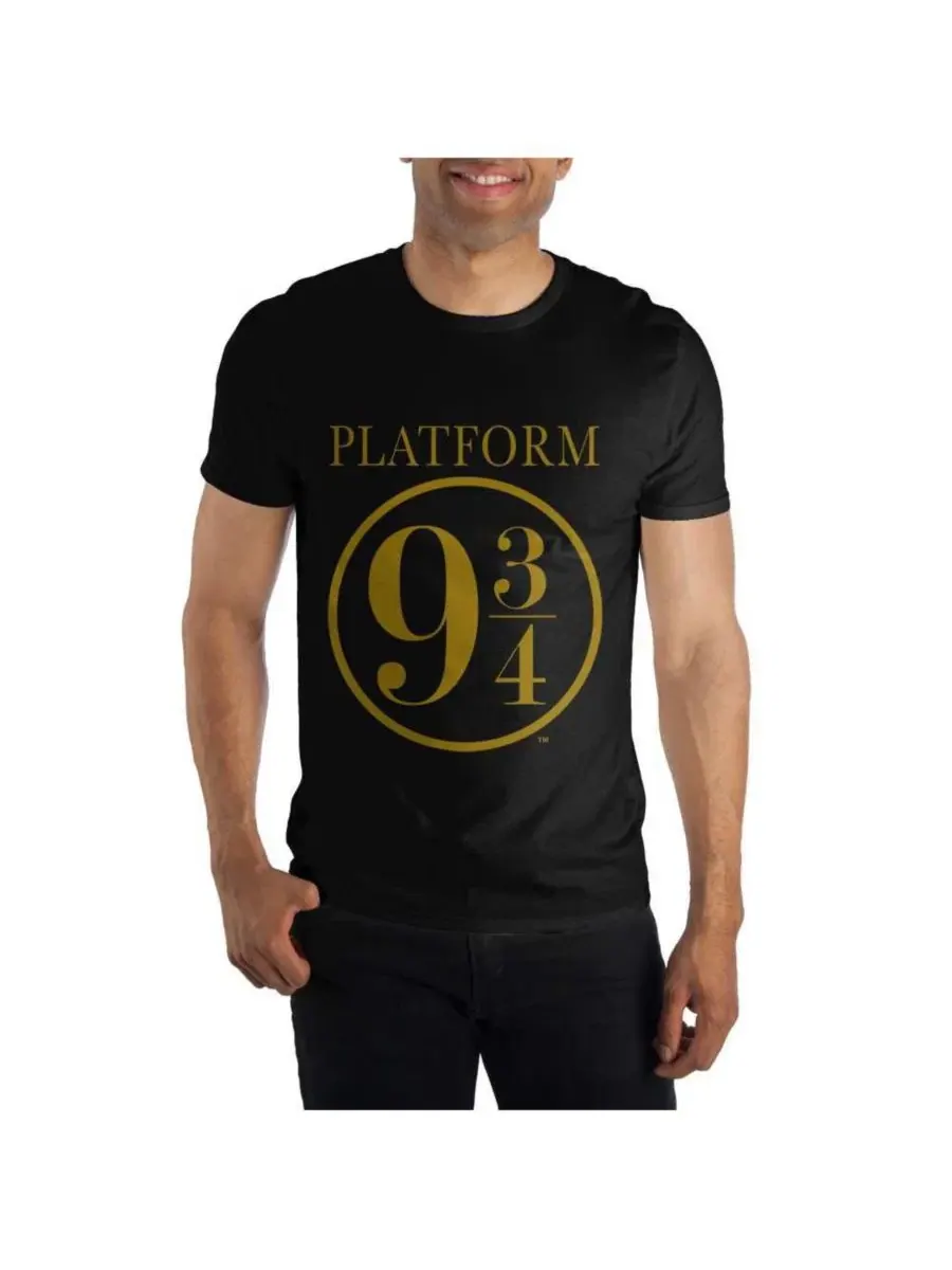 Футболка с принтом Platform Nine and Three-Quarters Harry Potter — изображение 1 из 4, черный