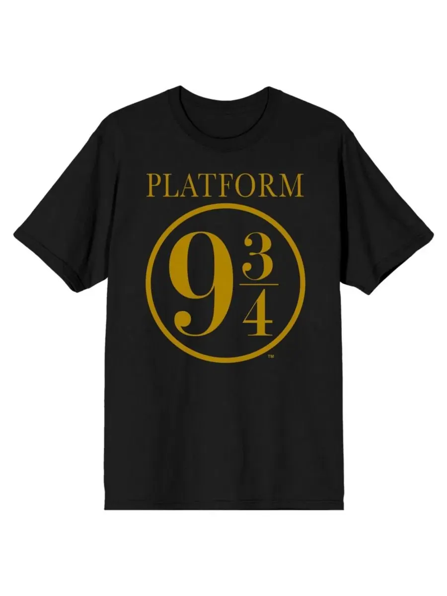 Футболка с принтом Platform Nine and Three-Quarters Harry Potter — изображение 2 из 4, черный