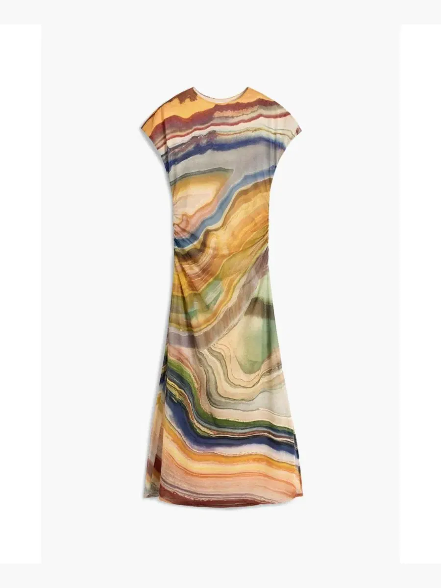 Платье миди с коротким рукавом, модель Desigual, Polyester Knit — изображение 5 из 5, нет цвета