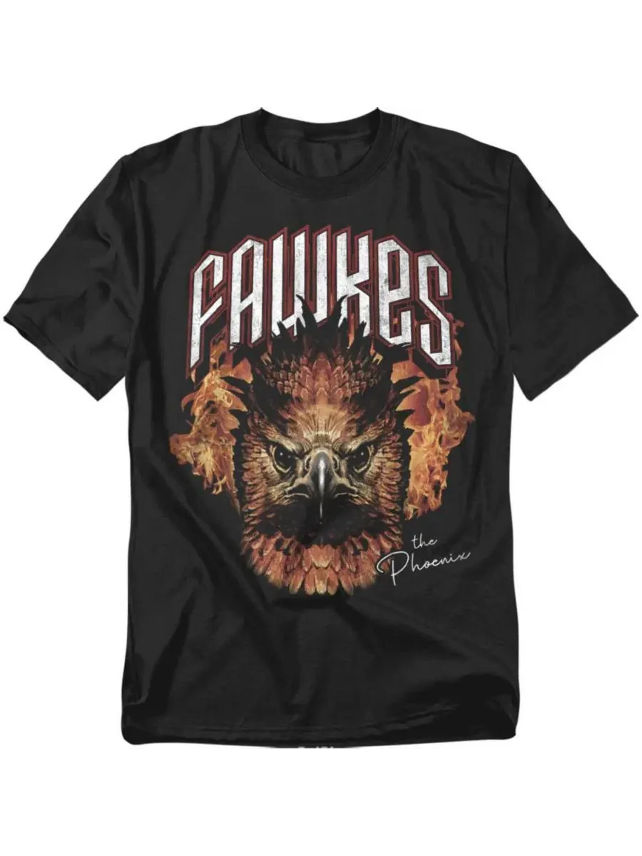 Футболка с принтом Fawkes The Phoenix Flames Harry Potter — изображение 1 из 3, черный
