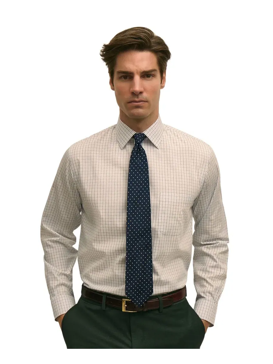 Классическая рубашка с воротником-стойкой, Slim Fit B By Brooks Brothers — белый