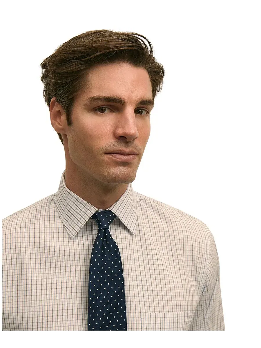 Классическая рубашка с воротником-стойкой, Slim Fit B By Brooks Brothers — изображение 2 из 3, белый