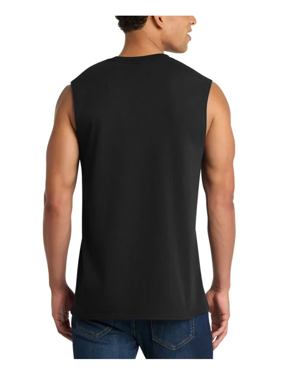 Футболка без рукавов с принтом Санта-Клаус LA Pop Art — изображение 3 из 4, черный