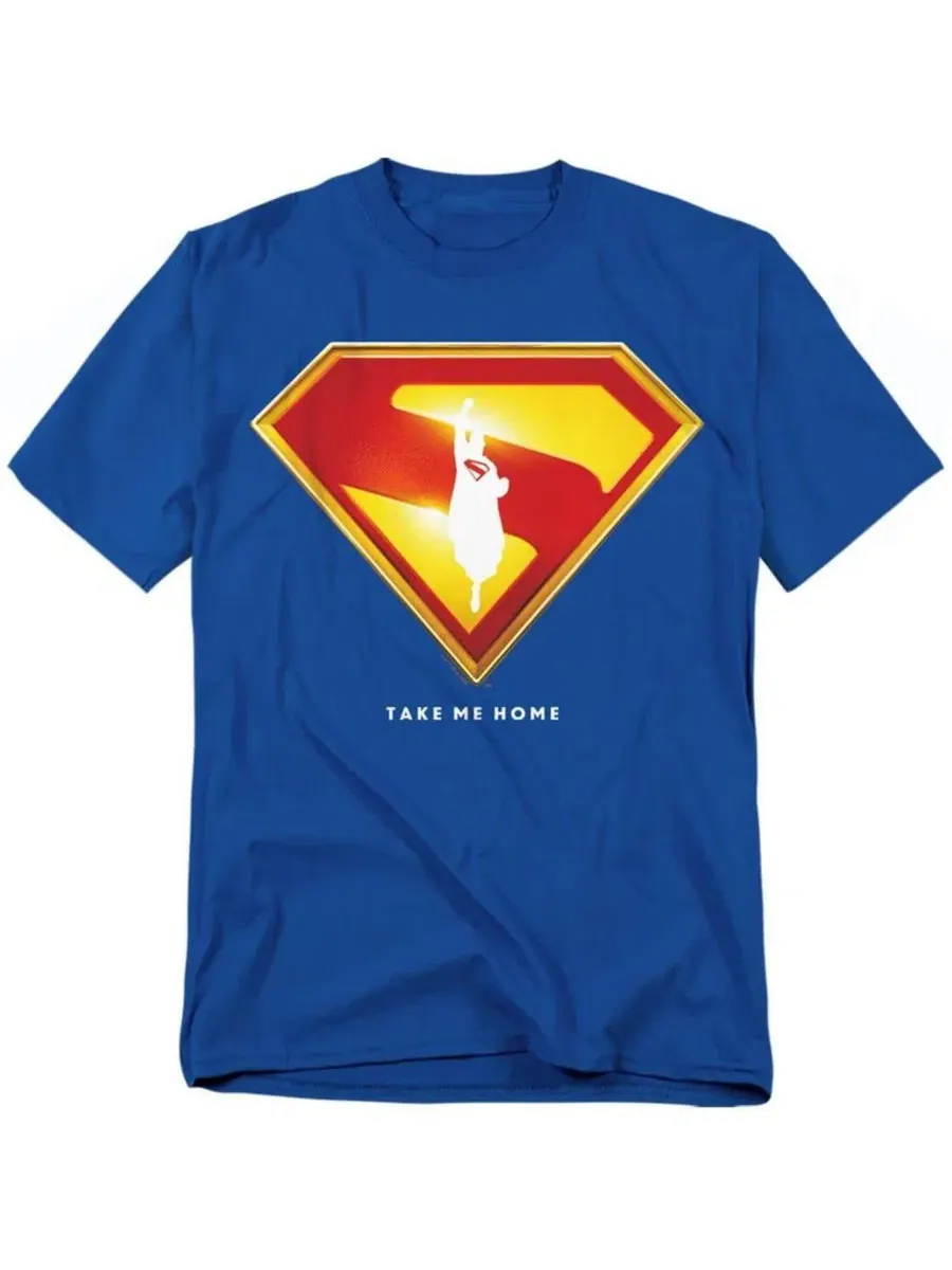 Футболка с принтом Take Me Home Shield Superman — изображение 1 из 3, королевский