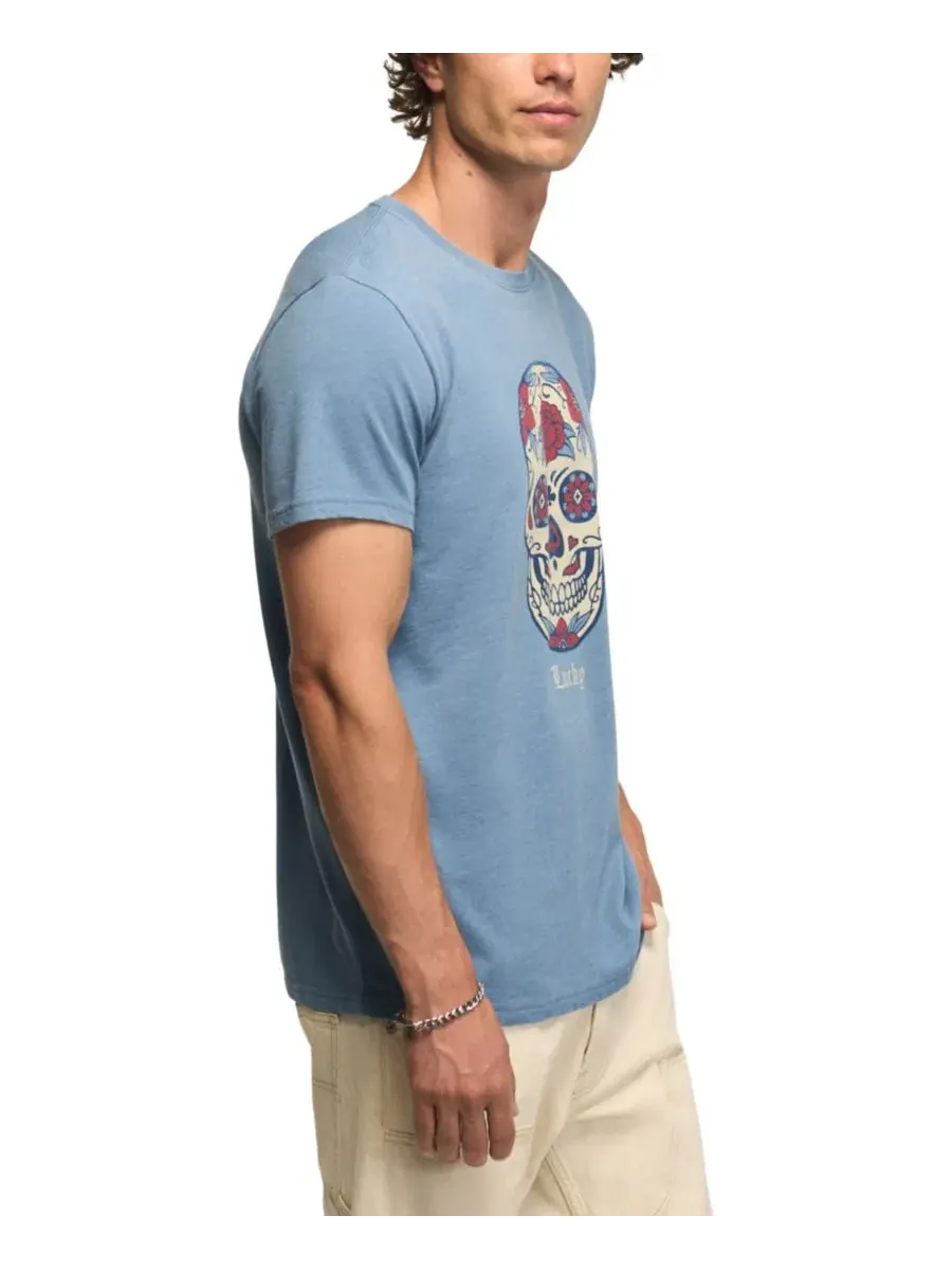 Футболка с принтом Sugar Skull Lucky Brand — изображение 2 из 4, синий
