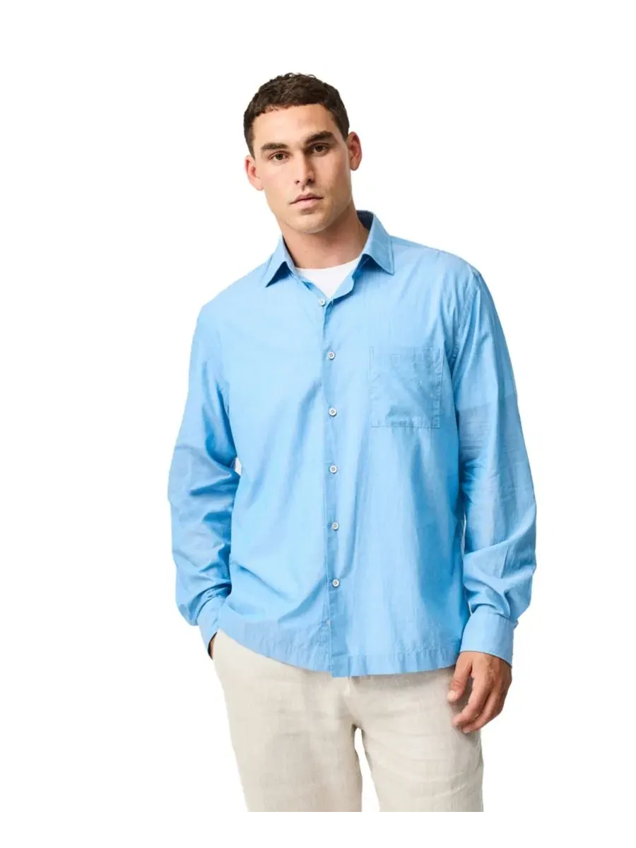 Мужская хлопковая рубашка Parsons Hill Weekend Fit Rodd & Gunn — изображение 1 из 6, небесный