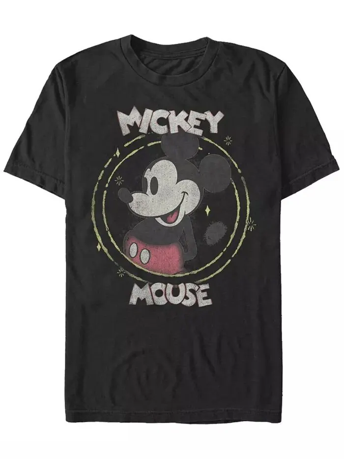 Мужская футболка с коротким рукавом Happy Mickey Crew Fifth Sun — изображение 1 из 1, черный