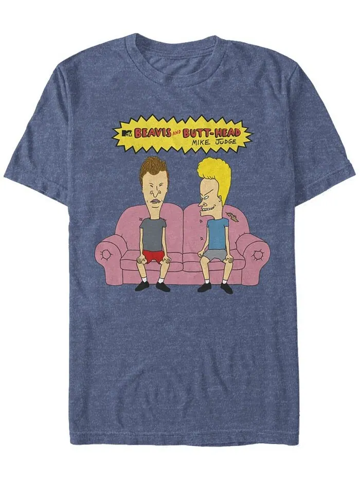 Мужская футболка с короткими рукавами и логотипом Beavis and Butthead MTV Couch Potatoes Fifth Sun — изображение 1 из 1