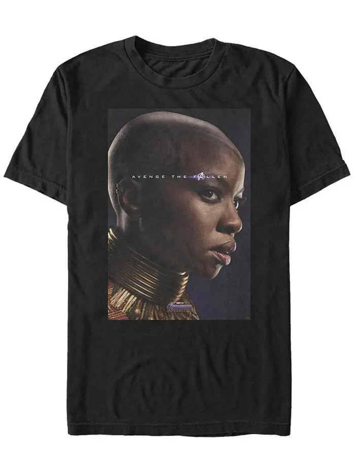 Мужская футболка Marvel Avengers Endgame Okoye Avenge the Fallen, с коротким рукавом Fifth Sun — изображение 1 из 1, черный