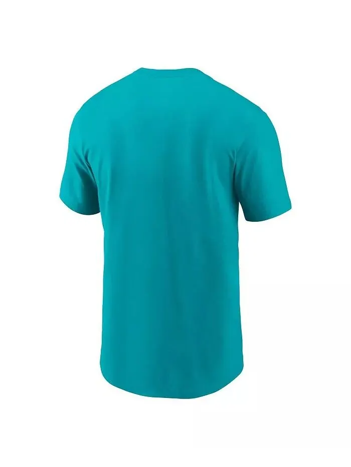 Мужская футболка Aqua Miami Dolphins Primetime Wordmark Essential Nike — изображение 2 из 3, голубой