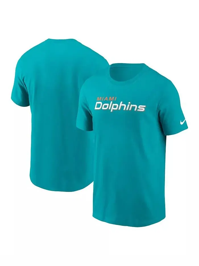 Футболка мужская Aqua Miami Dolphins Primetime Wordmark Essential Nike — изображение 1 из 3