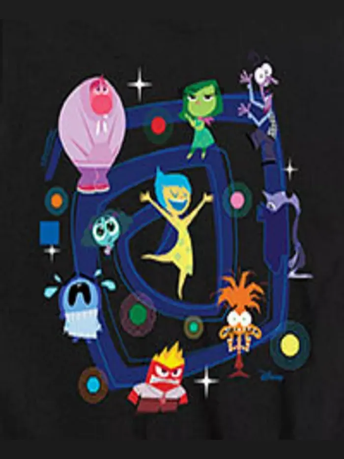 Футболка Big Boys Inside Out 2 с принтом Disney — изображение 3 из 3, черный