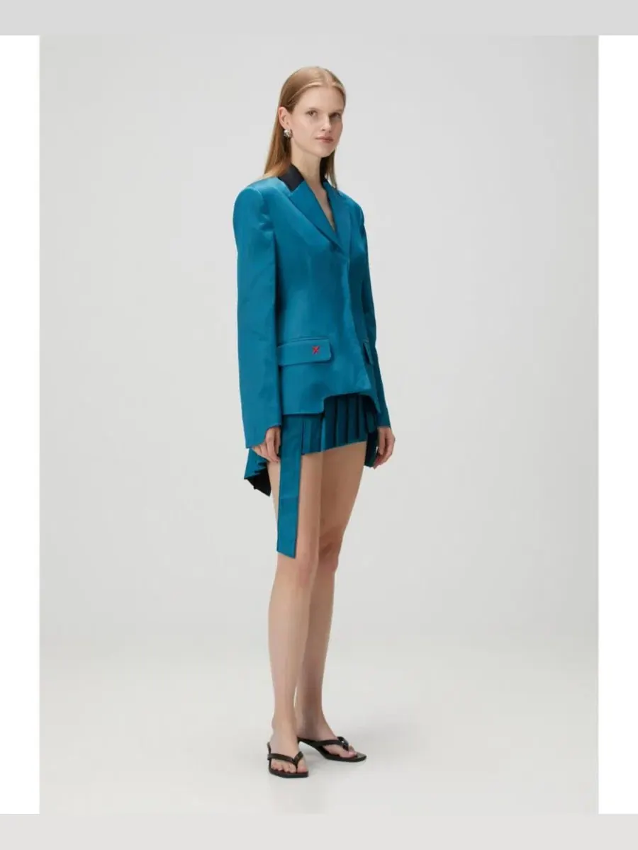 Женский блейзер с блеском, slim-fit PCFG — изображение 8 из 9, синий