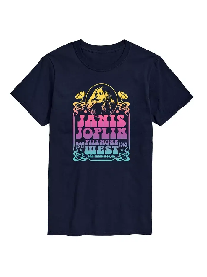 Мужская футболка с коротким рукавом Janis Joplin AIRWAVES — изображение 1 из 3, синий