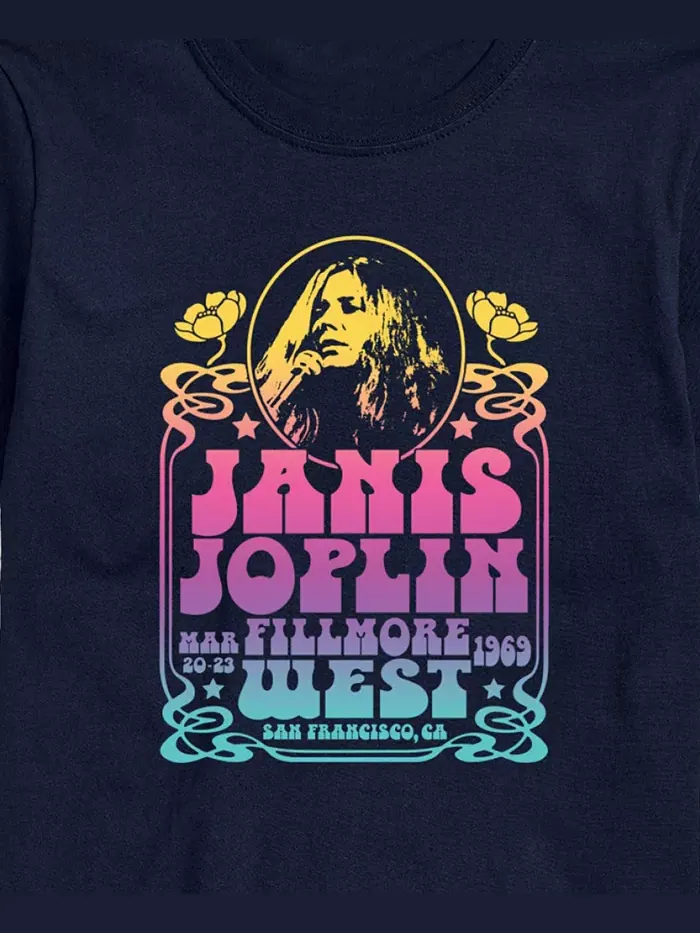 Мужская футболка с коротким рукавом Janis Joplin AIRWAVES — изображение 3 из 3, синий