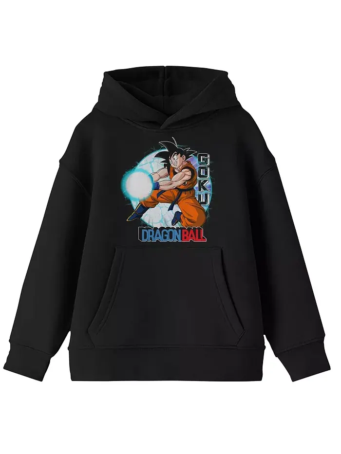 Толстовка с капюшоном Dragon Ball Goku Kamehameha Blast, черная, с длинным рукавом, размер XXL — изображение 1 из 3, черный