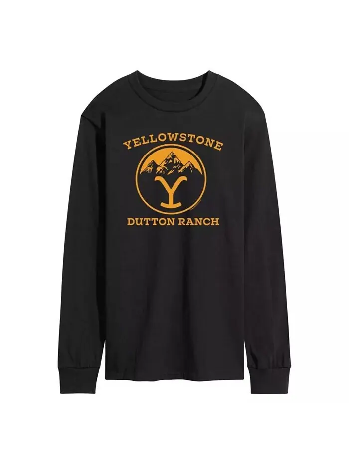 Мужская футболка с длинным рукавом Yellowstone Y Mountains AIRWAVES — изображение 1 из 2, черный