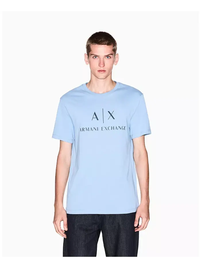 Мужская футболка Corporate A с логотипом X A|X Armani Exchange — изображение 1 из 1, синий