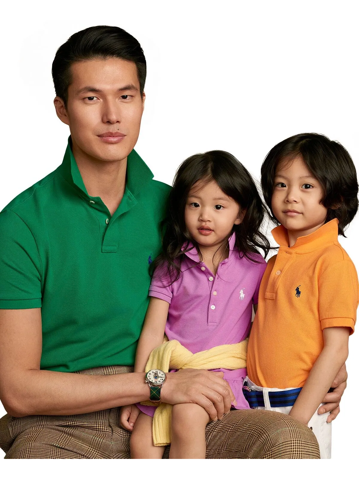 Рубашка из хлопкового поплина в клетку для мальчиков Big Boys Polo Ralph Lauren — изображение 4 из 5, песочный