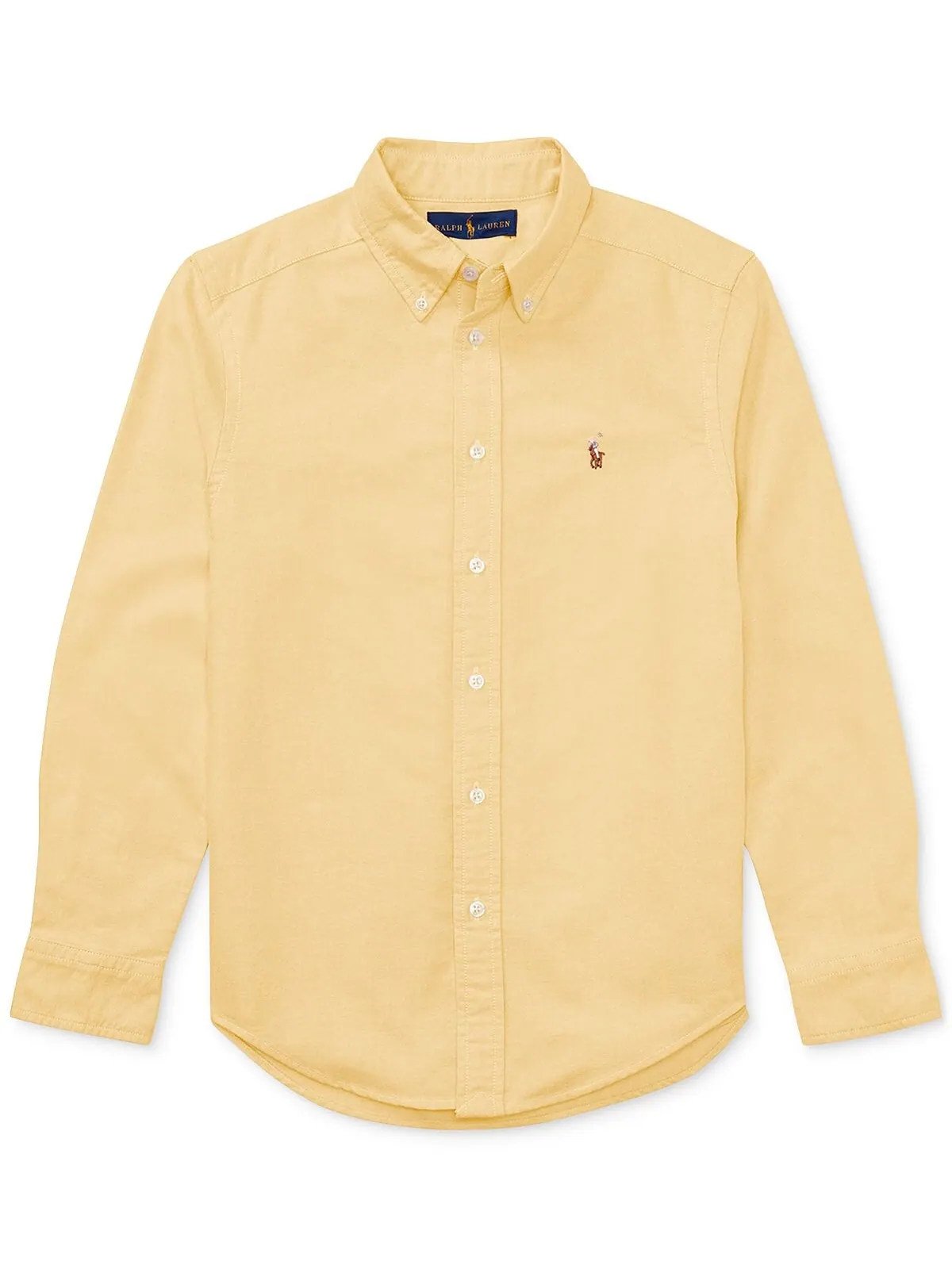 Рубашка из хлопкового поплина в клетку для мальчиков Big Boys Polo Ralph Lauren — изображение 1 из 2, желтый