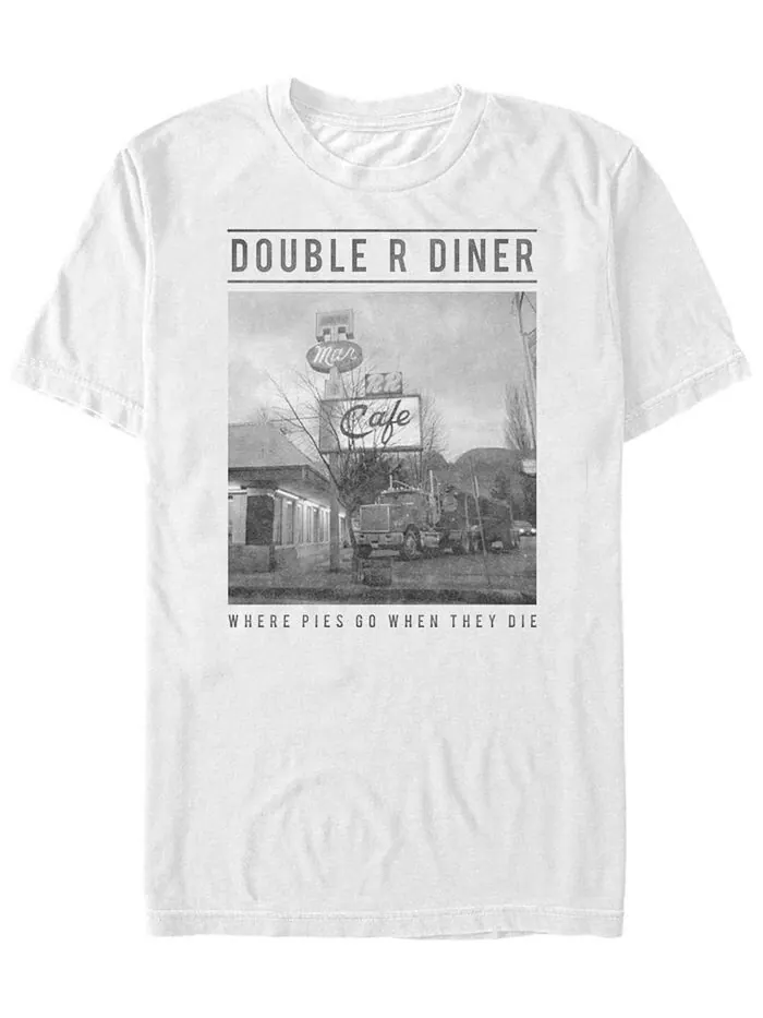 Мужская футболка Twin Peaks Double R Diner с короткими рукавами Fifth Sun — изображение 1 из 1, белый