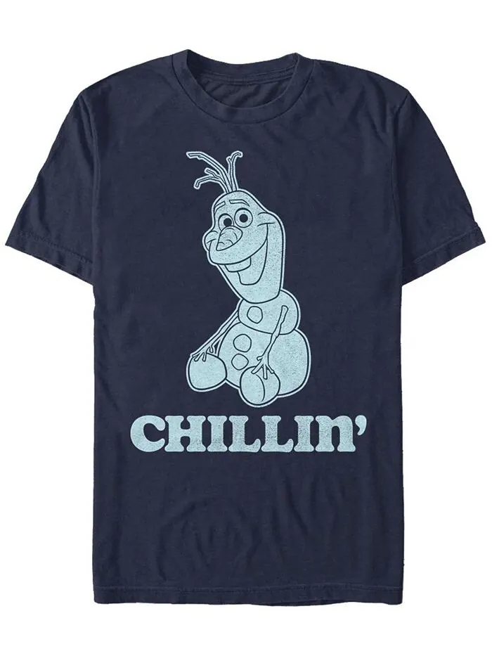 Мужская футболка Disney Frozen Olaf Chillin с коротким рукавом Fifth Sun — изображение 1 из 1, темно-синий