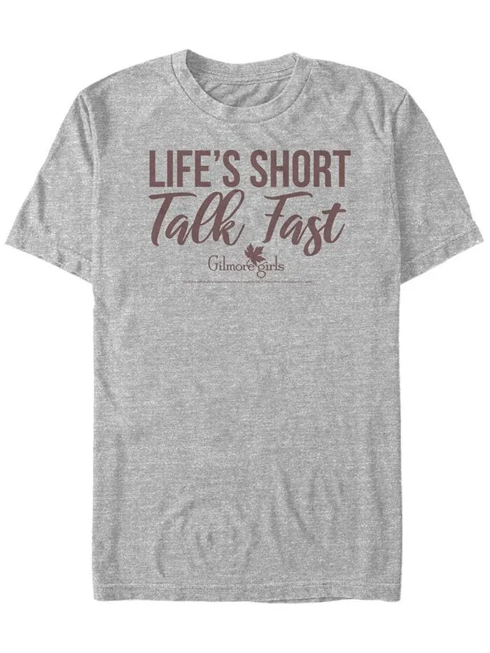 Мужская футболка с короткими рукавами Gilmore Girls TV Life's Short Talk Fast Fifth Sun — изображение 1 из 1, приглушенный