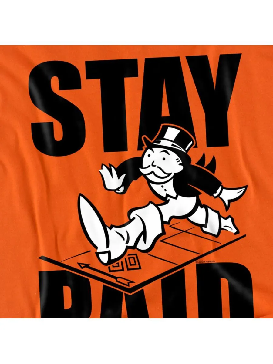Футболка Big & Tall Pass Go, Stay Pail Monopoly — изображение 2 из 3, оранжевый