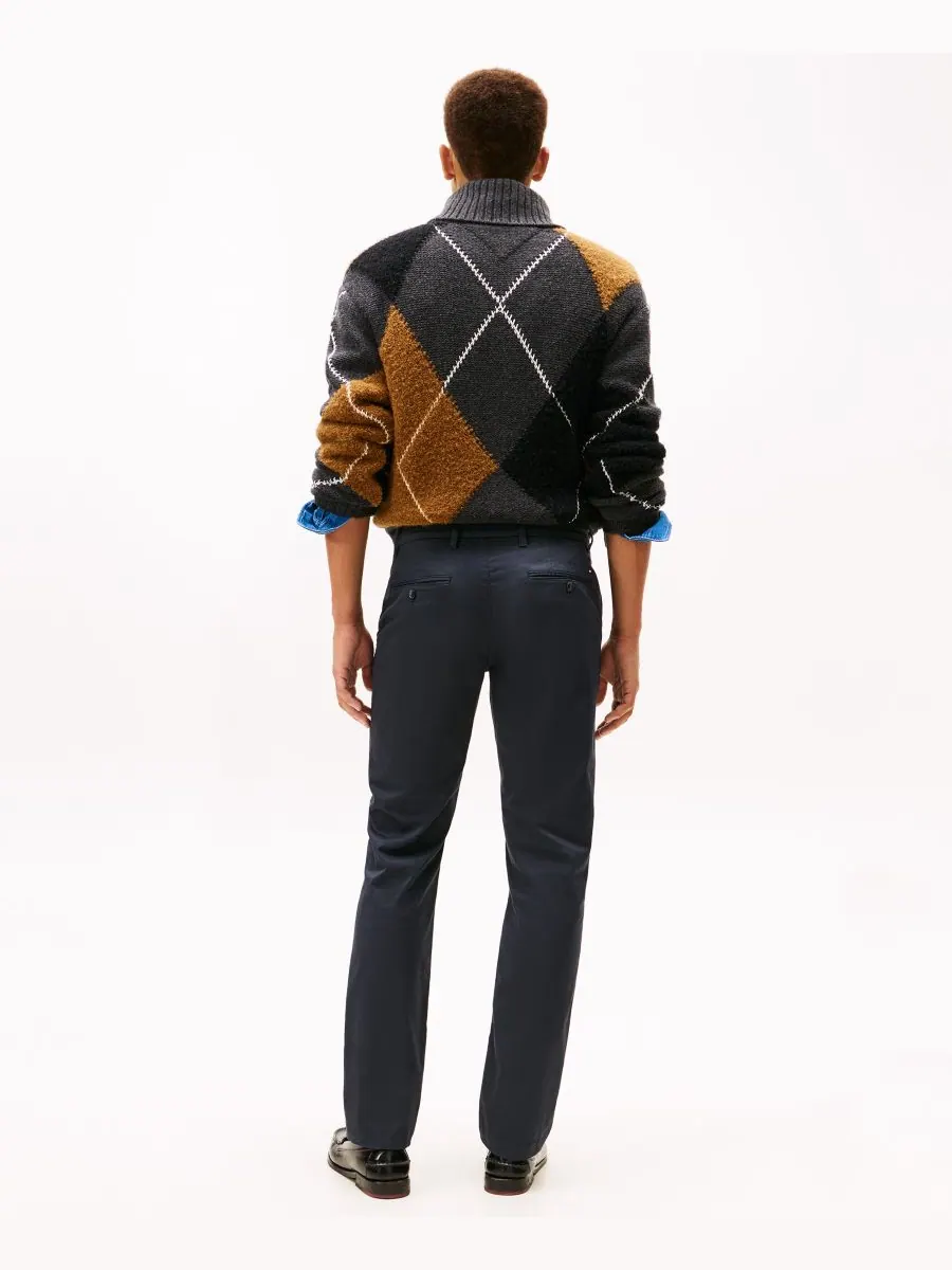 Мужские брюки Denton Printed Structure Slim Fit Tommy Hilfiger — изображение 2 из 4, голубой