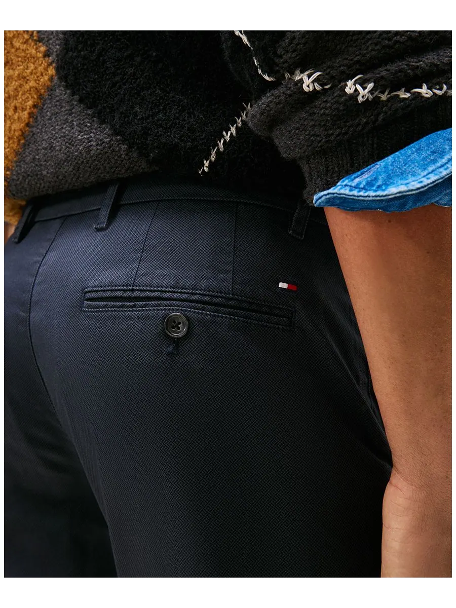 Мужские брюки Denton Printed Structure Slim Fit Tommy Hilfiger — изображение 3 из 4, голубой