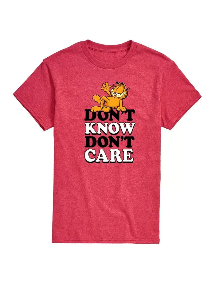 Мужская футболка с коротким рукавом Garfield Don't Know Don't Care AIRWAVES — изображение 1 из 3, красный