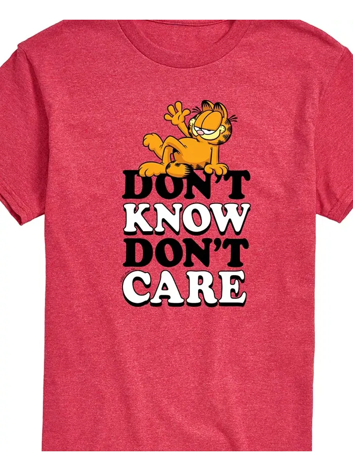 Мужская футболка с коротким рукавом Garfield Don't Know Don't Care AIRWAVES — изображение 2 из 3, красный
