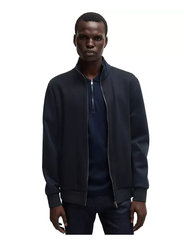 Мужская молния-худи классического кроя Hugo Boss — изображение 1 из 4, синий