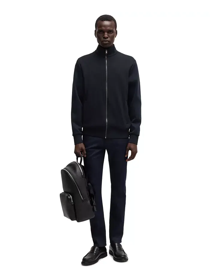 Мужская молния-худи классического кроя Hugo Boss — изображение 3 из 4, синий