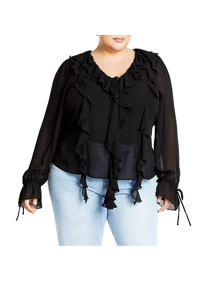 Топ Felix Plus Size CITY CHIC — изображение 1 из 5, черный