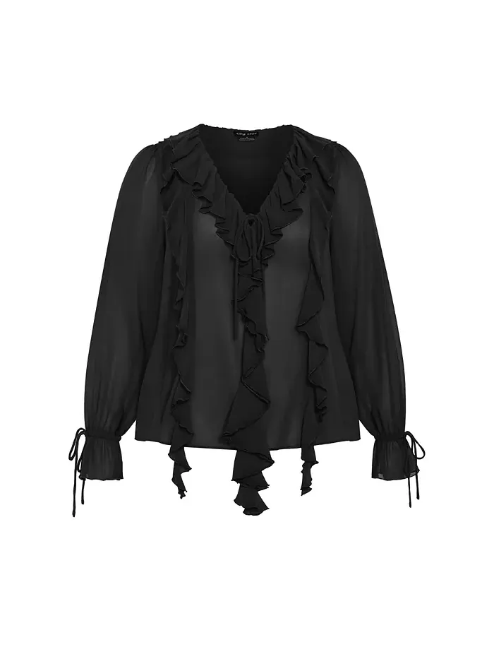 Топ Felix Plus Size CITY CHIC — изображение 4 из 5, черный