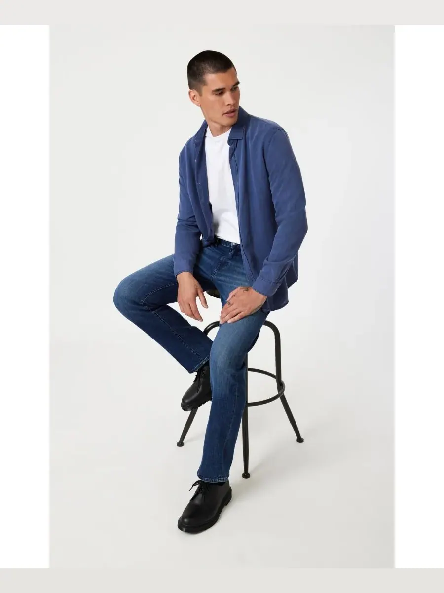 Mavi Jeans Мужские прямые брюки Mavi Zach, цвет темно-серый с матовой отделкой, цвет Nashville — изображение 5 из 6