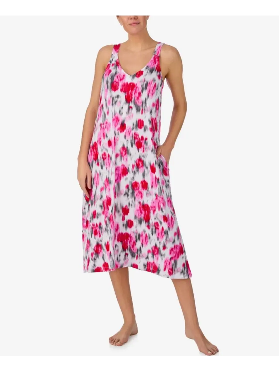 Женская ночная рубашка без рукавов, короткая, ночная DKNY, Ikat Roses