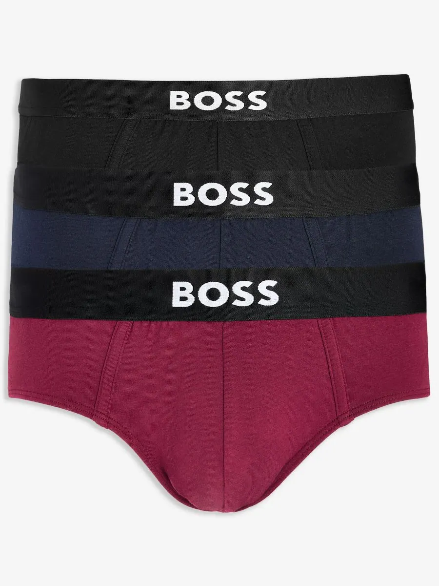 Мужские трусы с логотипом (комплект из 3 штук) Hugo Boss — изображение 1 из 2