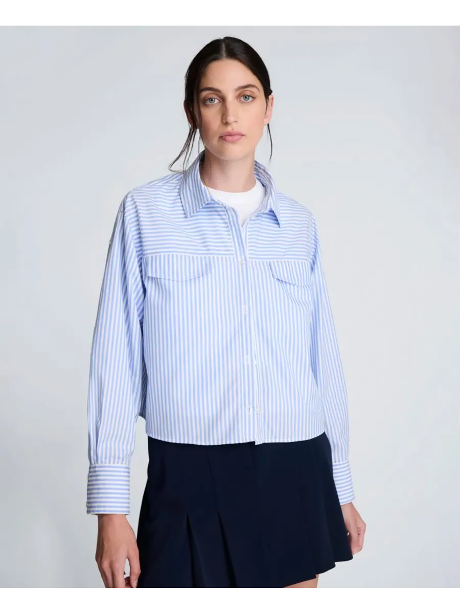 Женский укороченный топ в полоску свободного кроя Kenneth Cole