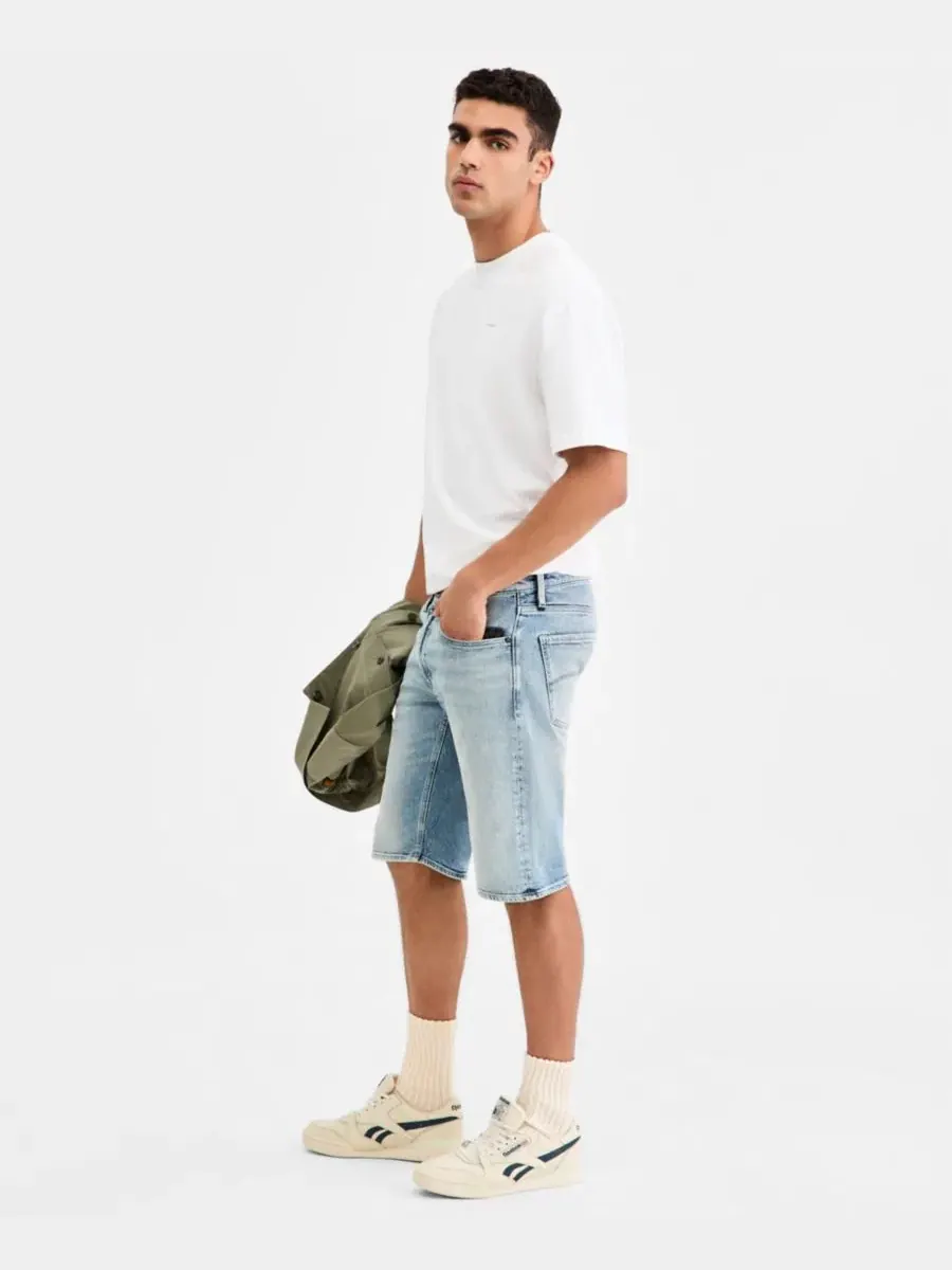 Шорты денимовые прямого кроя Mosa G-Star Raw — изображение 3 из 9, винтажный синий