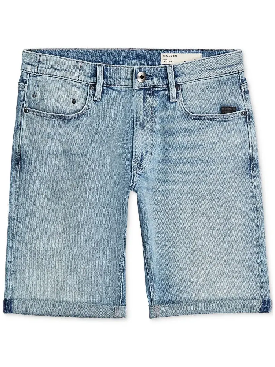 Шорты денимовые прямого кроя Mosa G-Star Raw — изображение 9 из 9, винтажный синий