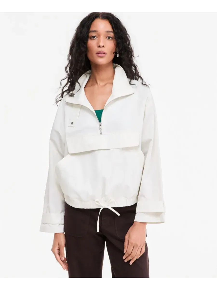 Женский пуловер-анорак с воротником-стойкой, модель Pullover Anorak Jacket On 34th