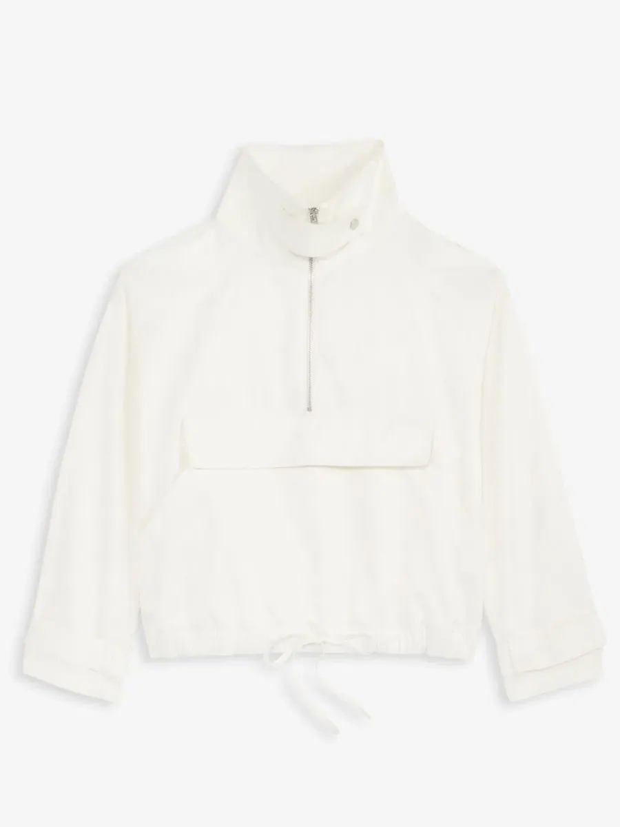 Женский пуловер-анорак с воротником-стойкой, модель Pullover Anorak Jacket On 34th — изображение 6 из 6, слоновая кость